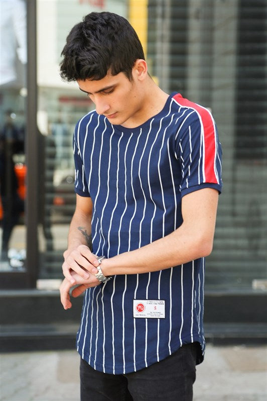 MDX Madmext Striped Navy T-shirt 3039 - Suharekë
