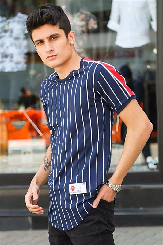 MDX Madmext Striped Navy T-shirt 3039 - Suharekë