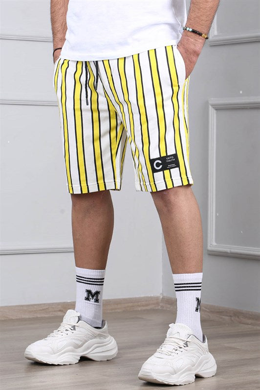 MDX Madmext Striped Yellow Shorts 2915 - Bunbury