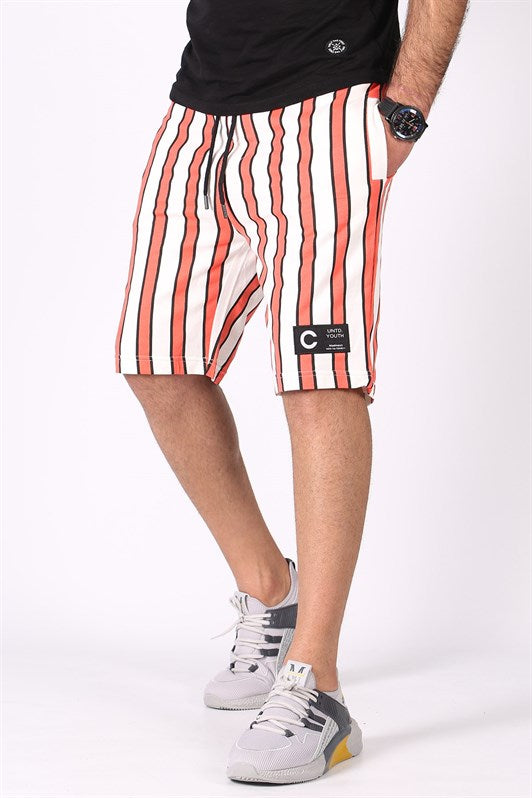 MDX Madmext Striped Orange Daily Shorts 2915 - Borehamwood