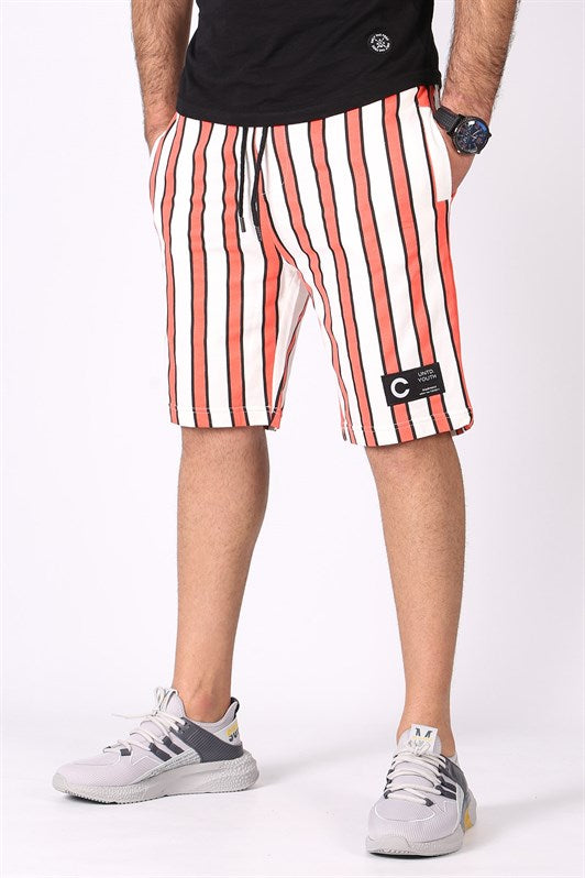 MDX Madmext Striped Orange Daily Shorts 2915 - Borehamwood