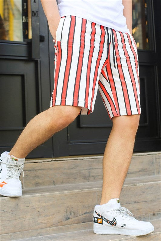 MDX Madmext Striped Orange Daily Shorts 2915 - Borehamwood