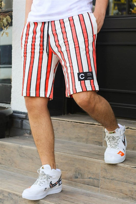 MDX Madmext Striped Orange Daily Shorts 2915 - Borehamwood
