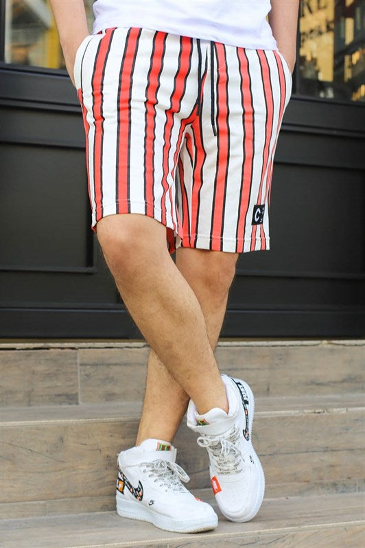 MDX Madmext Striped Orange Daily Shorts 2915 - Borehamwood