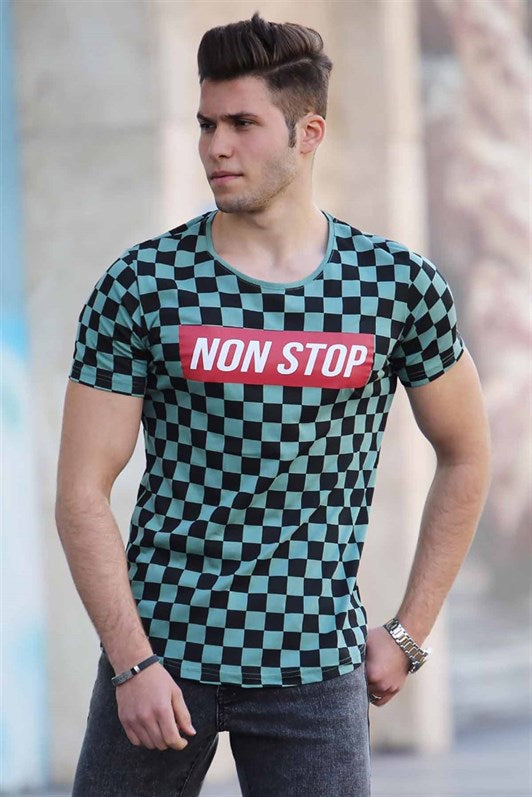 MDX Madmext Checkered Mint Green T-shirt 2621 - Methuen Town