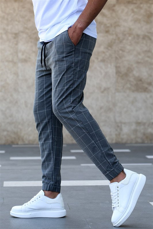MDX Madmext Checkered Anthracite Jogger Mad4081 - Ponte de Lima