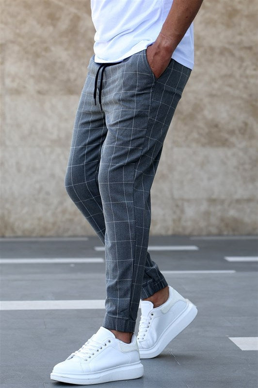 MDX Madmext Checkered Anthracite Jogger Mad4081 - Ponte de Lima