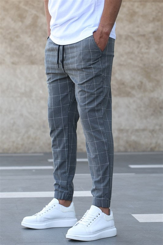 MDX Madmext Checkered Anthracite Jogger Mad4081 - Ponte de Lima