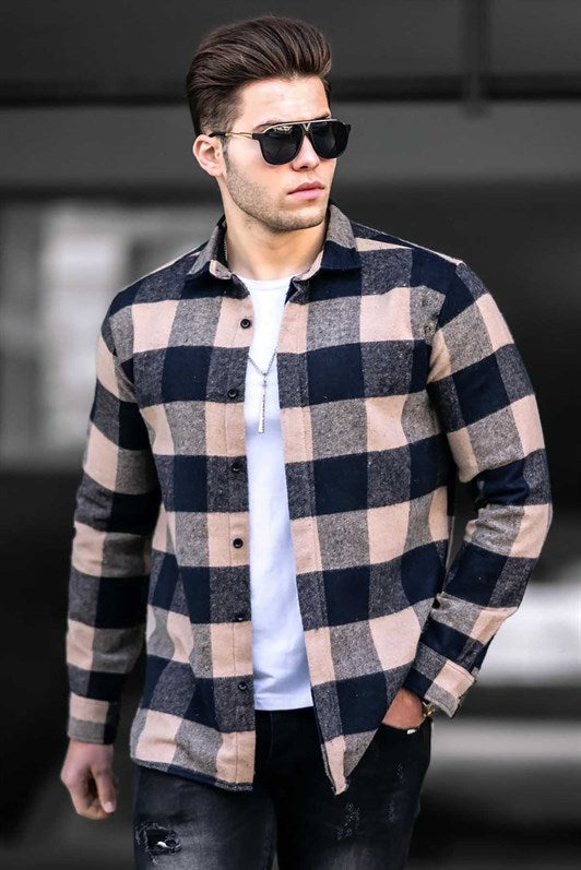 MDX Madmext Checkered Beige Shirt 4664 - Pakenham