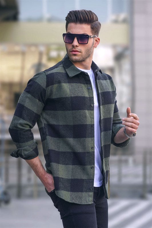 MDX Madmext Checkered Khaki Shirt 4664 - Eberswalde