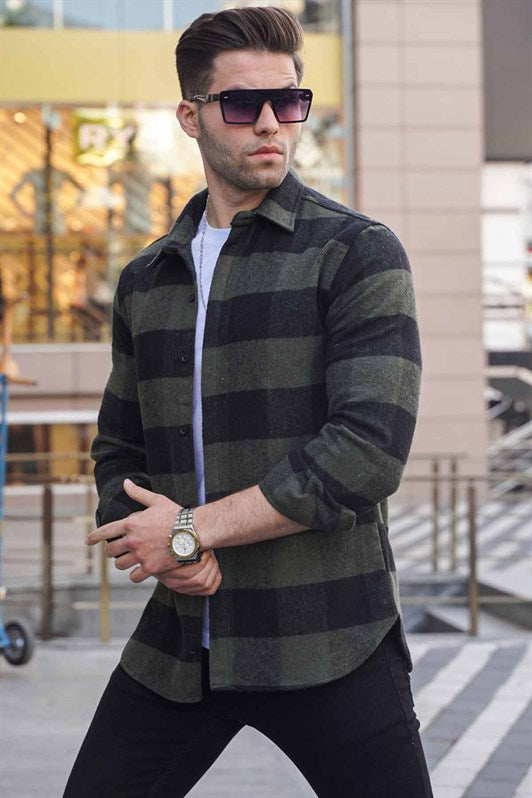 MDX Madmext Checkered Khaki Shirt 4664 - Eberswalde