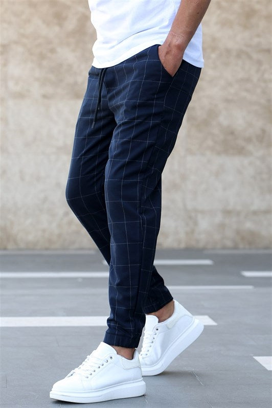 MDX Madmext Checkered Navy Jogger Mad4081 - Dunkerque