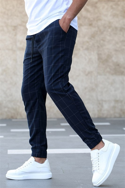 MDX Madmext Checkered Navy Jogger Mad4081 - Dunkerque