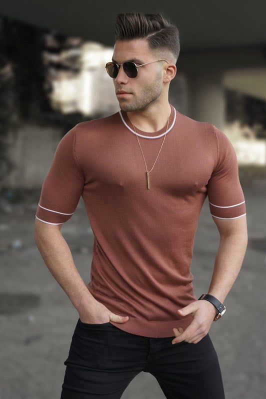 MDX Madmext Men's Terracotta Knit T-shirt 5080 - Hamilton