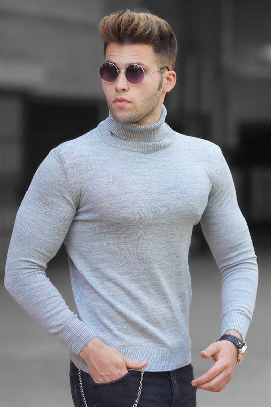MDX Madmext Gray Fisherman Collar Sweater 4656 - Port Talbot