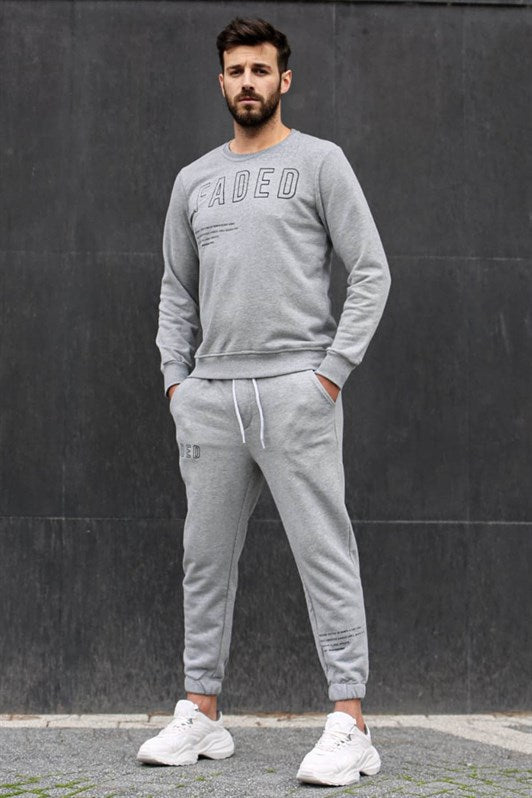 MDX Madmext Gray Printed Men's Tracksuit 4679 - Heroica Matamoros