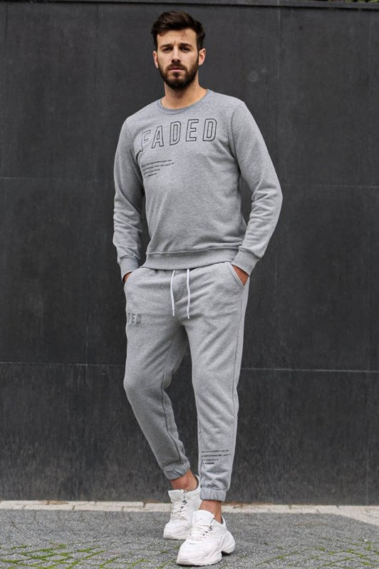 MDX Madmext Gray Printed Men's Tracksuit 4679 - Heroica Matamoros