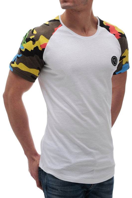 MDX Madmext Camouflage Patterned White T-shirt 2979 - Famalicão
