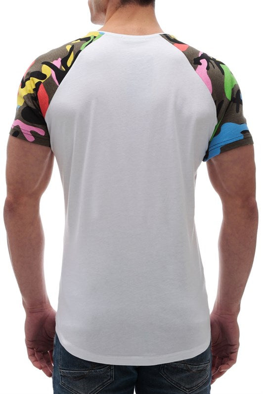 MDX Madmext Camouflage Patterned White T-shirt 2979 - Famalicão