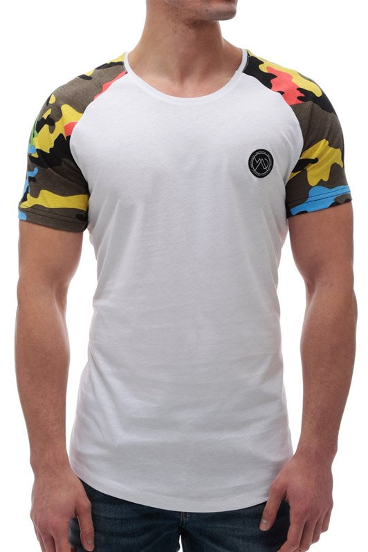 MDX Madmext Camouflage Patterned White T-shirt 2979 - Famalicão