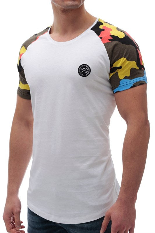 MDX Madmext Camouflage Patterned White T-shirt 2979 - Famalicão