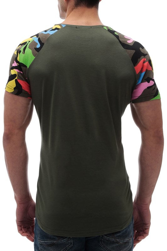 MDX Madmext Camouflage Patterned Khaki T-shirt 2979 - Vergína