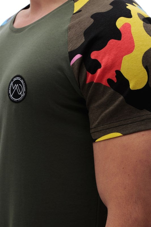 MDX Madmext Camouflage Patterned Khaki T-shirt 2979 - Vergína
