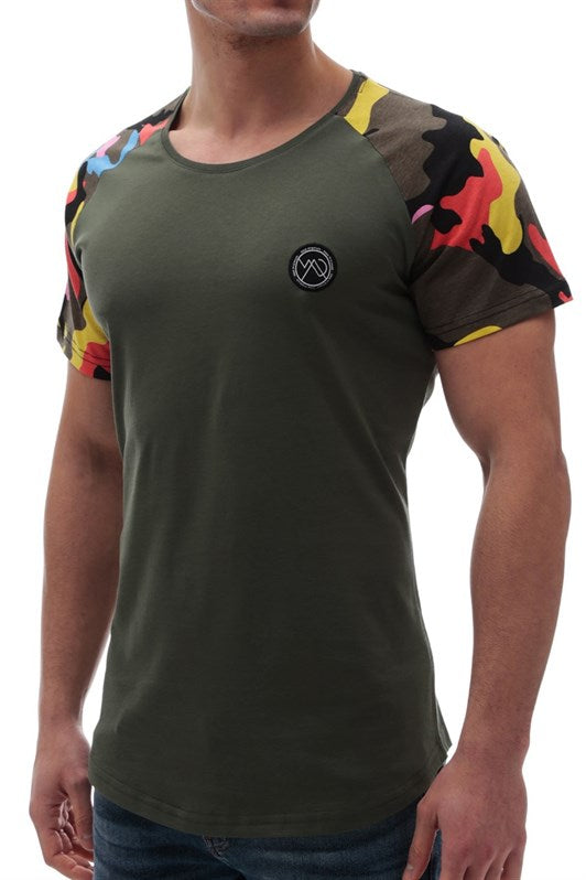 MDX Madmext Camouflage Patterned Khaki T-shirt 2979 - Vergína
