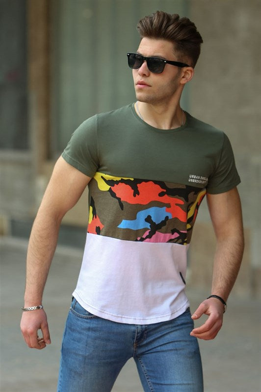 MDX Madmext Camouflage Patterned Khaki T-shirt 3003 - Portici