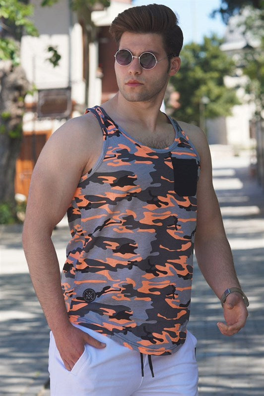 MDX Madmext Camouflage Orange Tank Top 2272 - Orlando