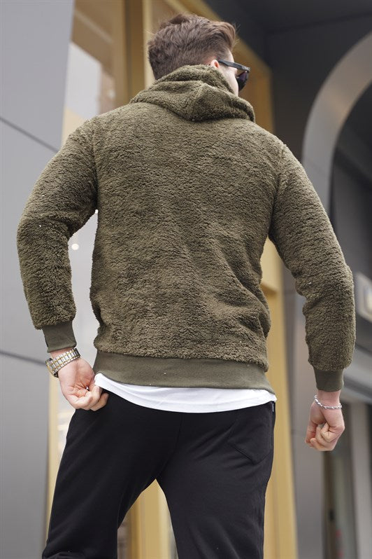 MDX Madmext Hooded Plush Sweatshirt Khaki 4390 - West Hollywood