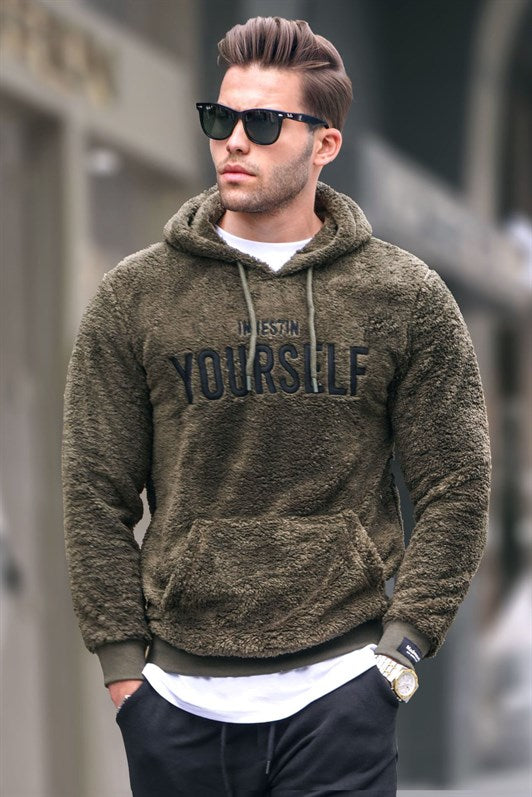 MDX Madmext Hooded Plush Sweatshirt Khaki 4390 - West Hollywood