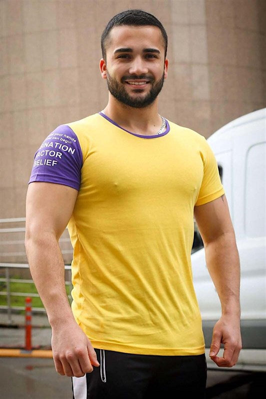MDX Madmext Arm Printed Yellow T-shirt 4021 - Slatina