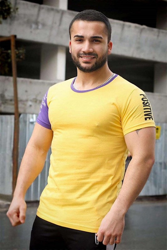 MDX Madmext Arm Printed Yellow T-shirt 4021 - Slatina