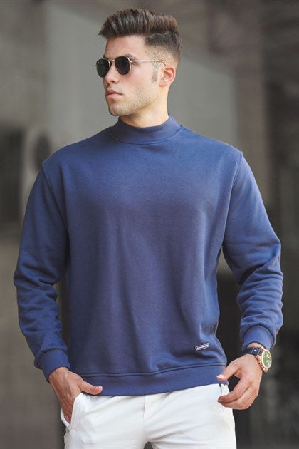 MDX Madmext Navy Fisherman Collar Sweatshirt 5301 - North Ridgeville