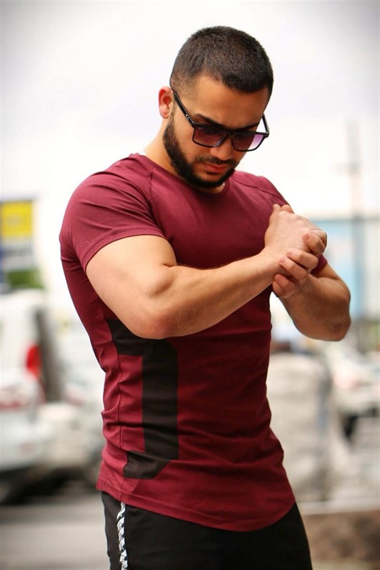 MDX Madmext Advertising Arm Burgundy T-shirt-2 4102 - Villareal