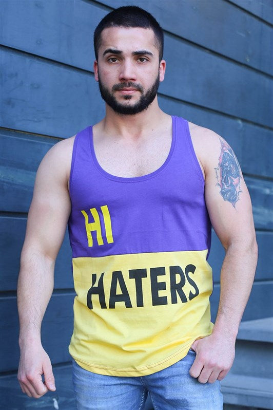MDX Madmext Color Block Printed Purple Tank Top 3050 - Andover