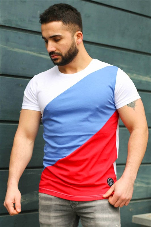 MDX Madmext Color Block White T-shirt 3018 - Fayetteville