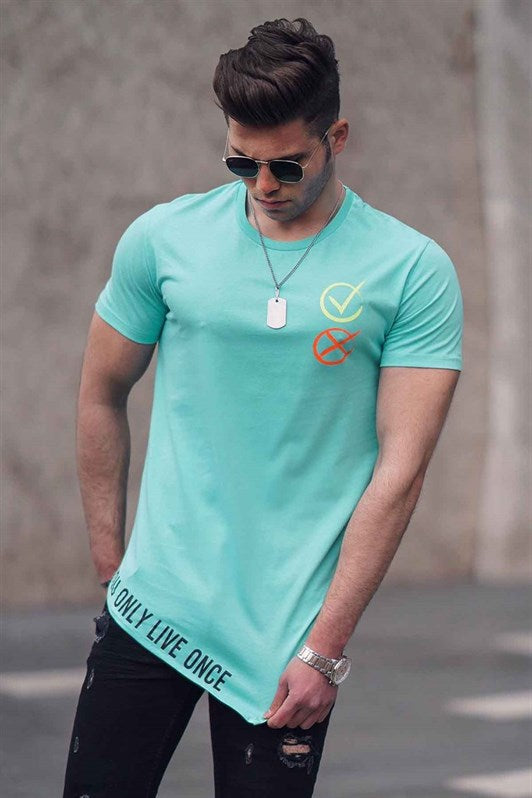 MDX Madmext Symmetrical Cut Green T-shirt 4626 - Cancún