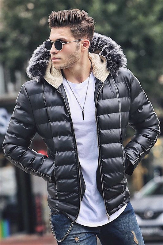 MDX Madmext Black Plush Puffer Jacket 9056 - Ratingen
