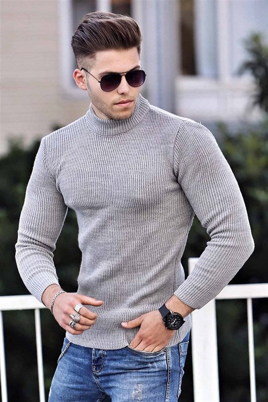 MDX Madmext Half Fisherman Grey Sweater 4359 - Peoria