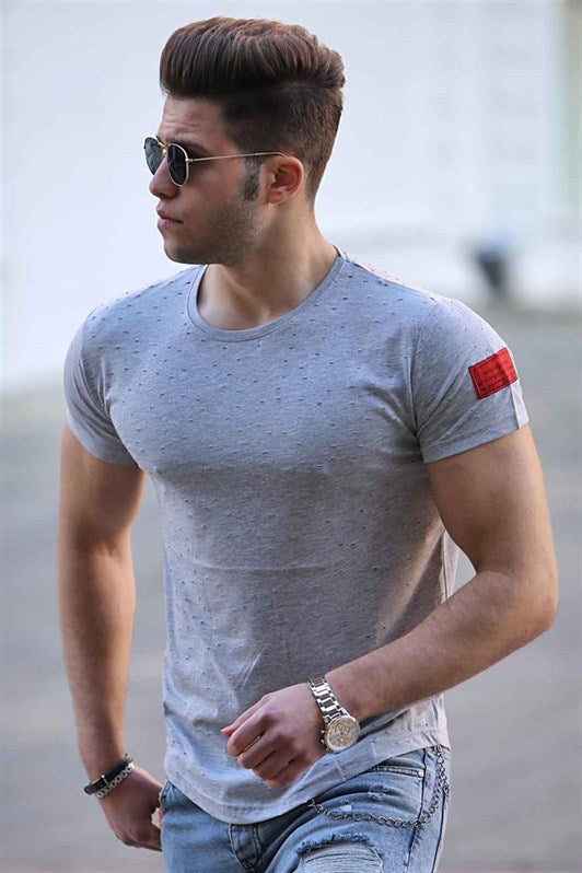 MDX Madmext Distressed Detail Grey T-shirt 2883 - Sumter