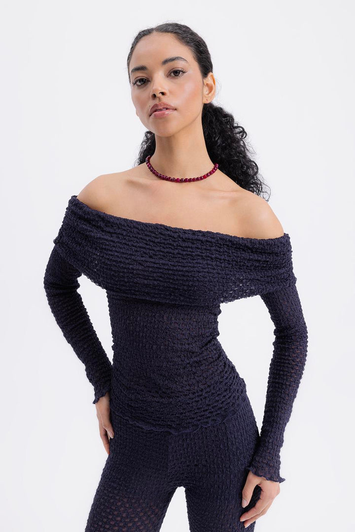 BSL Women Madonna Neckline Lace Top - San Juan Cancuc