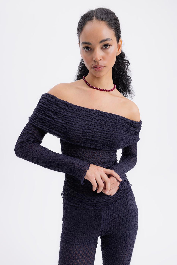 BSL Women Madonna Neckline Lace Top - San Juan Cancuc