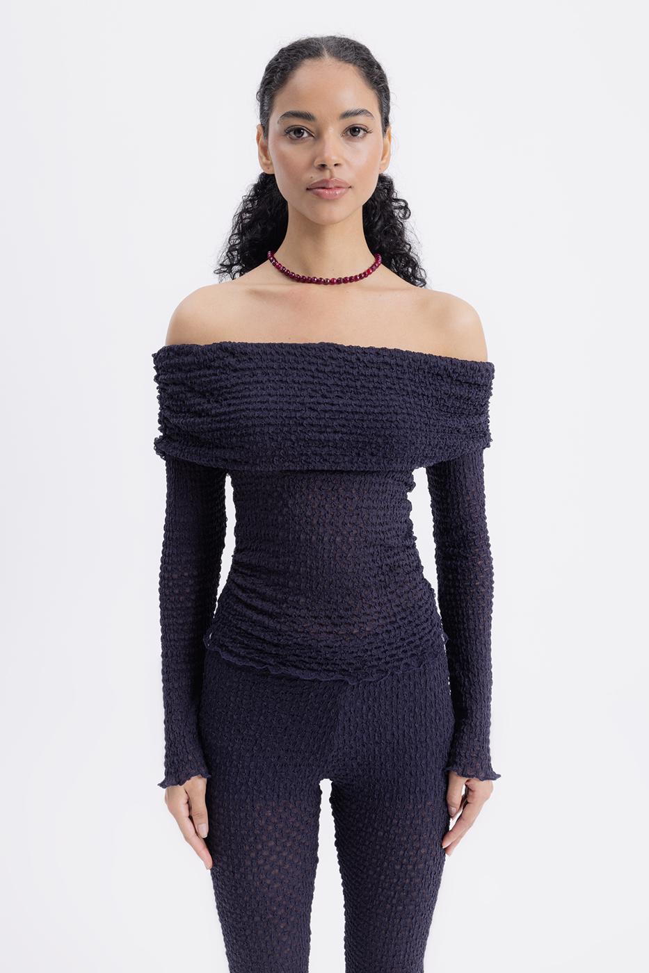 BSL Women Madonna Neckline Lace Top - San Juan Cancuc