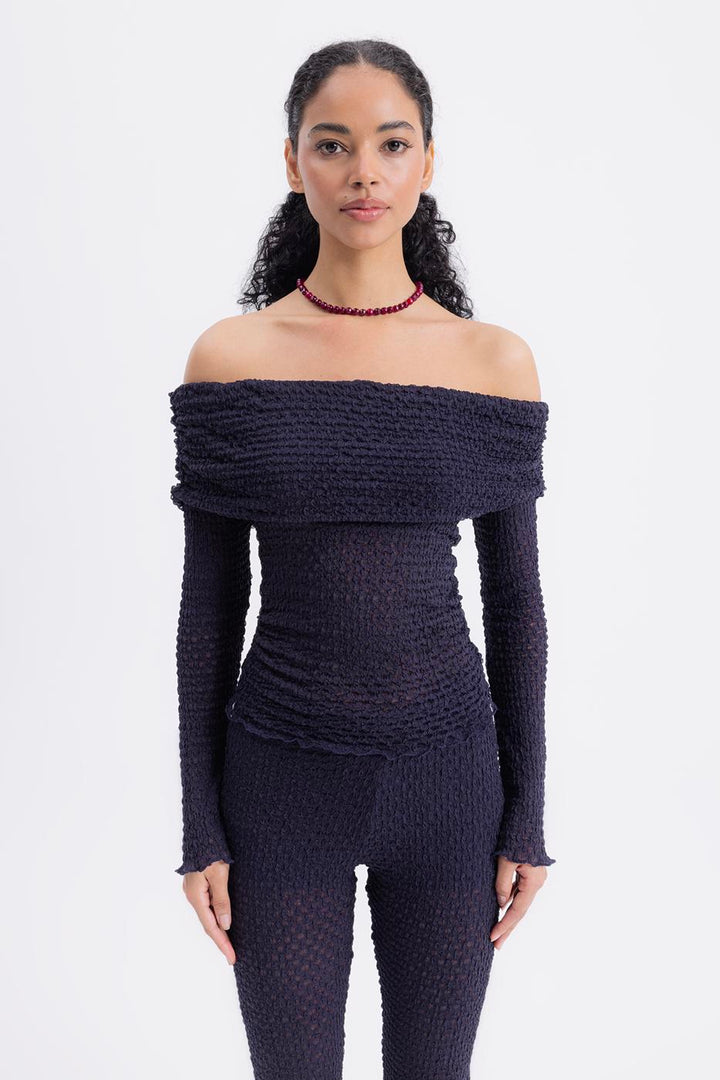 BSL Women Madonna Neckline Lace Top - San Juan Cancuc