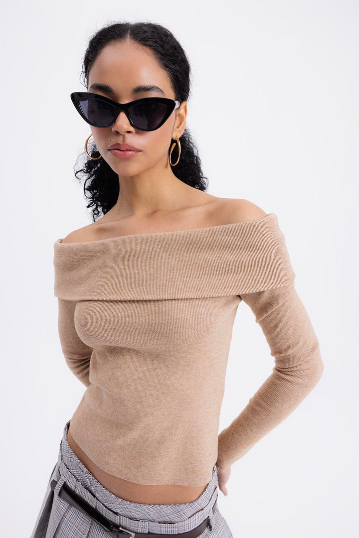 BSL Women Madonna Collar Sweater - Boca Raton