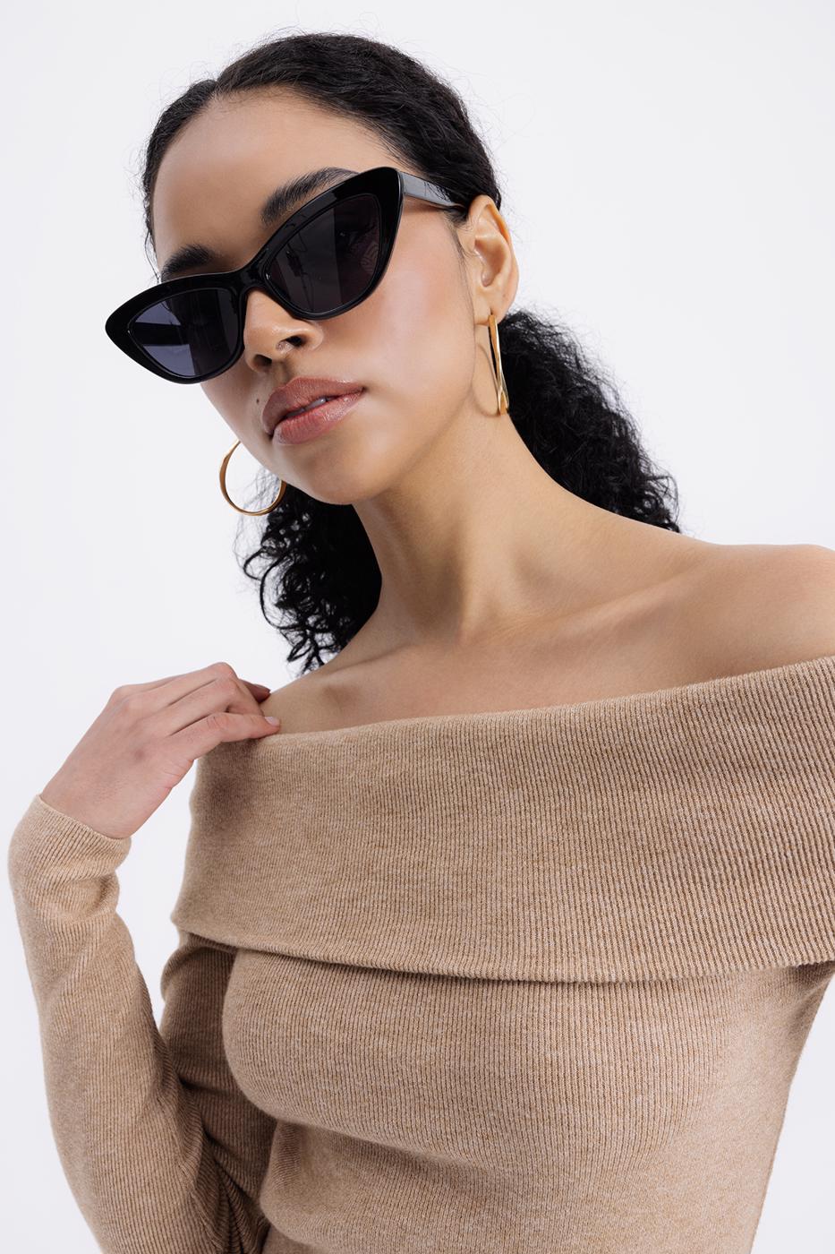 BSL Women Madonna Collar Sweater - Boca Raton