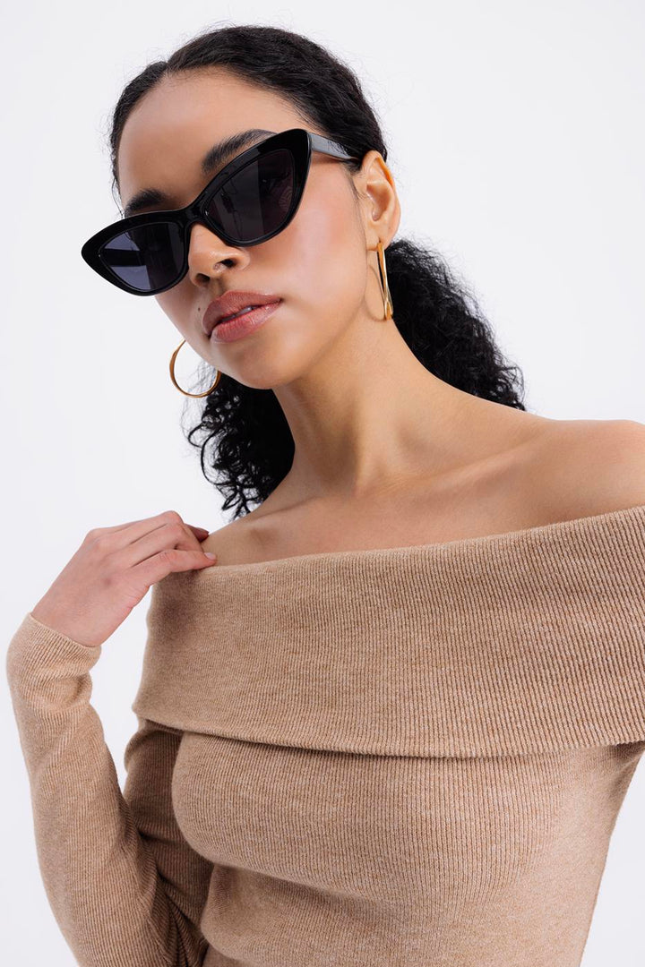 BSL Women Madonna Collar Sweater - Boca Raton