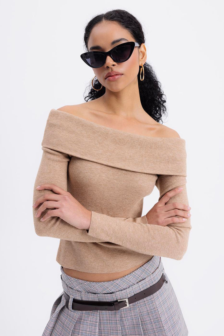 BSL Women Madonna Collar Sweater - Boca Raton